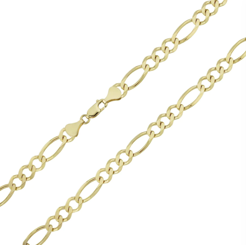 Lite Figaro Chain in 14k Yellow Gold (3.5mm)