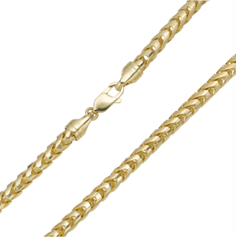 Square Franco Chain in 14k Yellow Gold (3.9 mm)