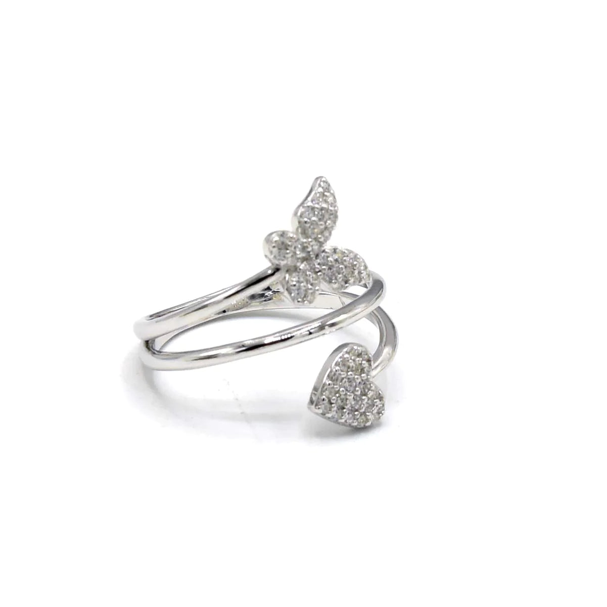 Butterfly & Heart Cocktail Ring
