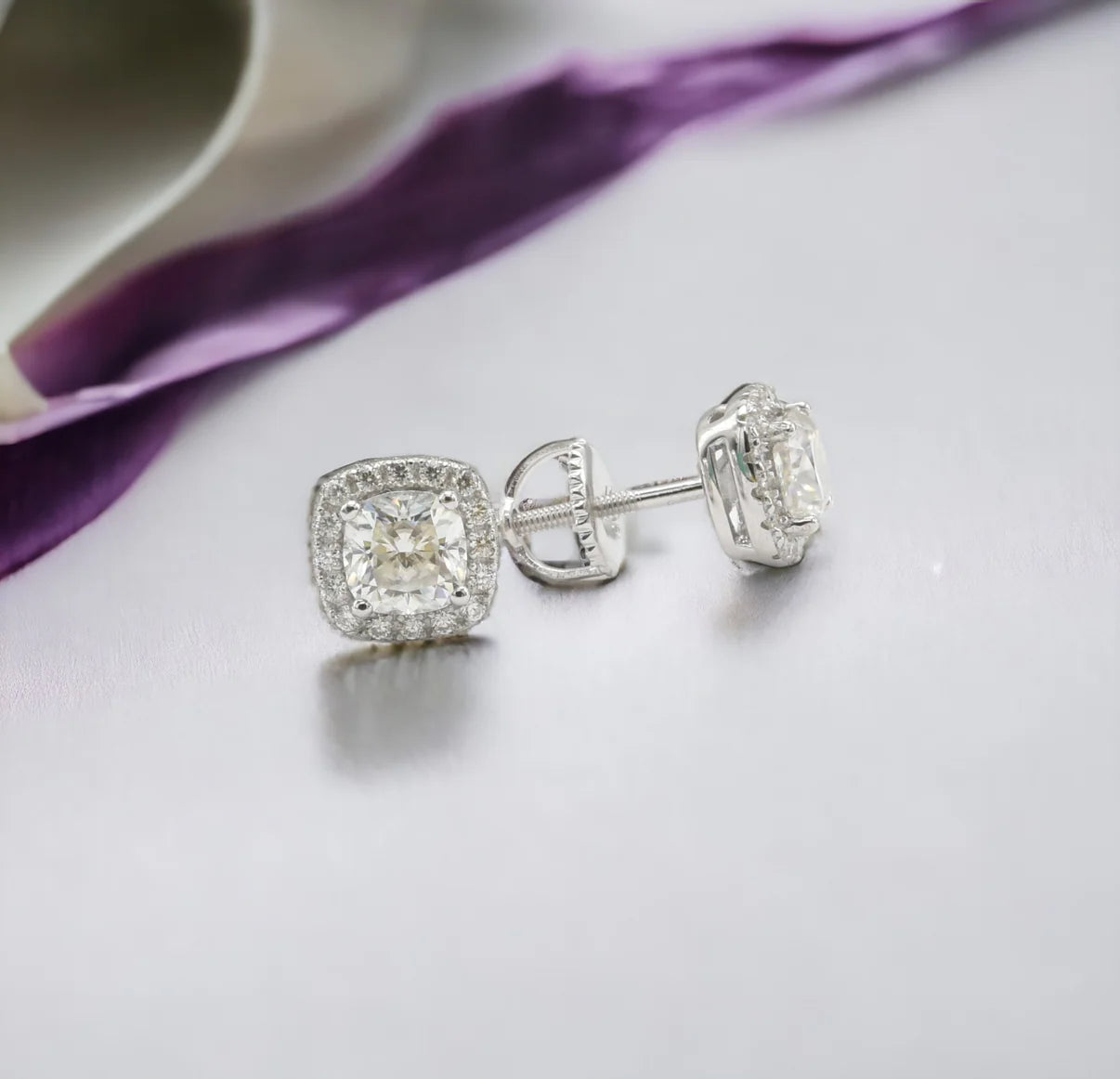 Moissanite Stone Earring